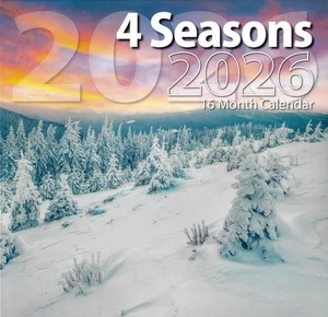 Wandkalender 2026 4 Jahreszeiten 16 Monate (Sept 2025 - Dez 2026) 12 Fuß x 12 Zoll - Bild 1 von 2