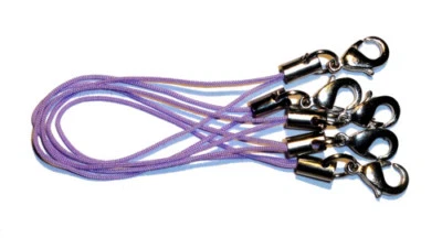 5 Bänder/Band - lila - für Anhänger: Charm/Schmuck/Handy/USB-Stick/etc. *neu* - Bild 1 von 2