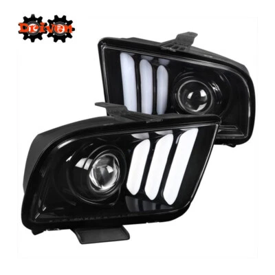 05-09 Ford Mustang Brillante Proyector Faros Aleta DRL Convertible GT Cobra SVT Foto 1 de 3