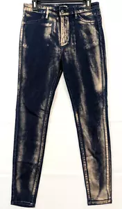 Fashion Nova Metallic Damen Junior Skinny Jeans Größe 11-sehr guter Zustand - Bild 1 von 11