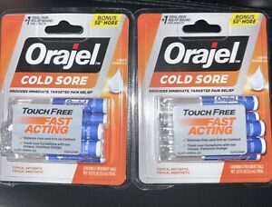 2 - Orajel ColdSore Single Dose Liquid Balm Pain Relief - 0.08oz, Pack of 6