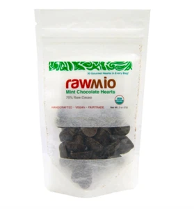 Keto Candy: Rawmio Chocolate Mint Hearts, 2 oz 2 quilates (9 carbohidratos netos) - Imagen 1 de 2