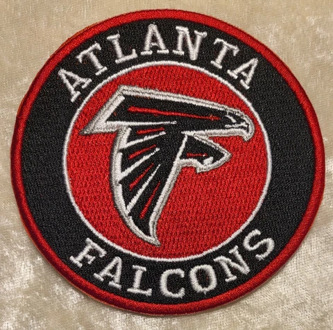Atlanta Falcons Round 3.5" Iron On Embroidered Patch ~US Seller~FREE Ship! Cover