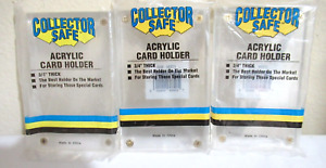 Collector Safe Clear Acrylic Screw Down Card Holders 3/4" Thick 3 Pack