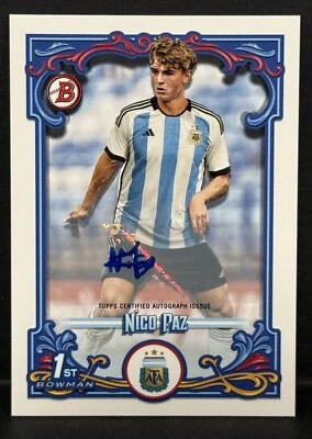 2023 Topps Argentina Fileteado National Team RC Nico Paz 1st Bowman Auto - Image 1 of 4