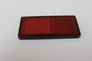 2x Katzenauge Reflektor 86x40mm selbstklebend rot Rückstrahler rechteckig StVZO - Bild 1 von 3