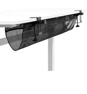 VIVO Mesh Fabric 44 Inch Clamp-on Under Desk Cable Net, Sit Stand Workstation .. - Afbeelding 1 van 9