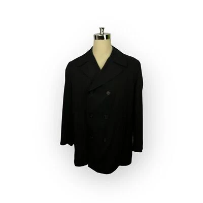 Abrigo chaquetón impermeable aislado forrado de lana negro Burberry 46R Foto 1 de 4