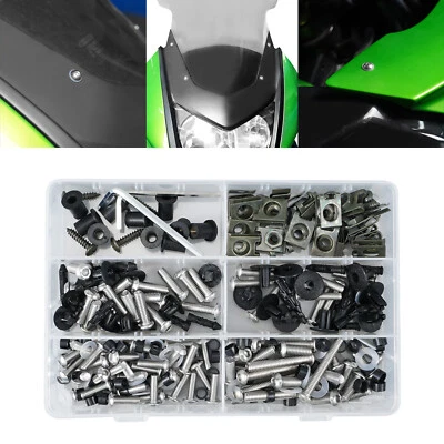 Kit de pernos de carenado de acero inoxidable 253x para Kawasaki KLR250 650 / GPZ 305 550 750 1100 Foto 1 de 4
