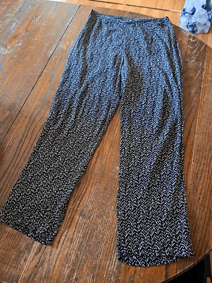 Pantalones pantalones pantalones cintura elástica tostados negros medianos Nomadic Traders Foto 1 de 3