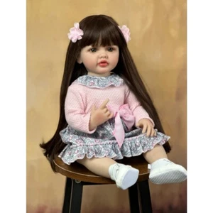 22inch Full Body Vinyl Reborn Baby Doll Girl Princess Toddler Realistic Gifts - Bild 1 von 3