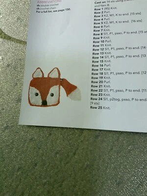 Child Girl Fox Purse, Bag Knitting Pattern, Quick, Easy - Image 1 of 2