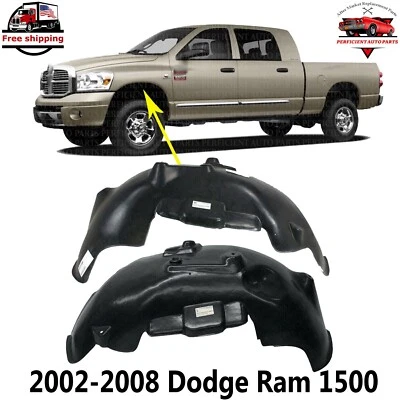 Protector contra salpicaduras guardabarros forro lado izquierdo y derecho para Dodge Ram 1500 2002-2008 Foto 1 de 4