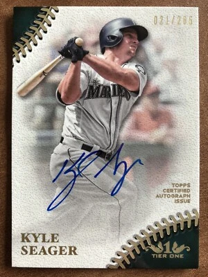 #/285 Kyle Seager Autograph 2018 Topps Tier One Prime Performance Auto 🔥🔥 - Image 1 of 2