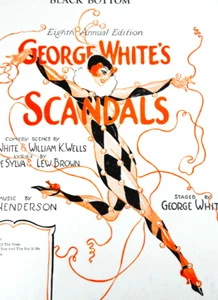 GEORGE WHITE "SCANDALI" COVER ART di FORD CAR DESIGNER RAY HENDERSON SPARTITI MUSICALI - Foto 1 di 7