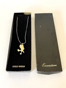 Collar Colgante Águila Corte Diamante Escudo Oro Caja Original Exclusivo De Colección - Imagen 1 de 7