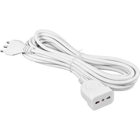 Prolunga Cavo Elettrico Lineare Bipasso Da 5 Metri Con Presa 16A-10A