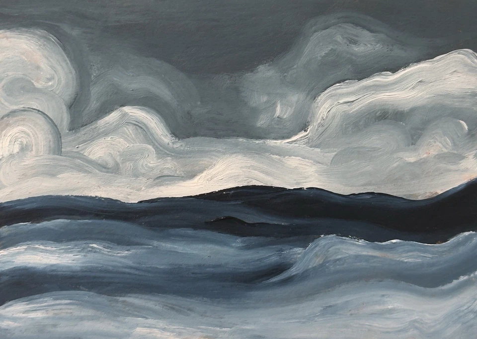 ACEO Original Pintura al Óleo Paisaje ATC Arte Tarjeta Naturaleza Abstracto por Emmer Plaxe Foto 1 de 1