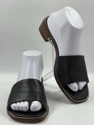 Sandalias Madewell The Cassady Mule de cuero negras con punta abierta para mujer talla 8,5 Foto 1 de 4