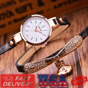 Reloj Mujer Oro y Negro Circonita Helada con Pulsera de Diseñador - Elegante Bling - Imagen 1 de 9