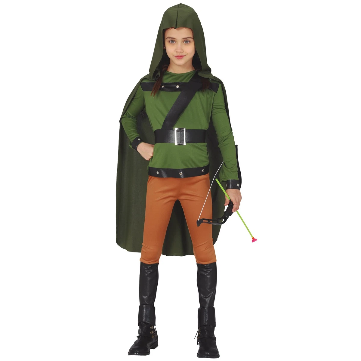 Vegaoo Robin Hood Kostüm Für Jungen – Gr. 134/140 (10-12 Jahre), Komplett Mit Hut & Stiefeln