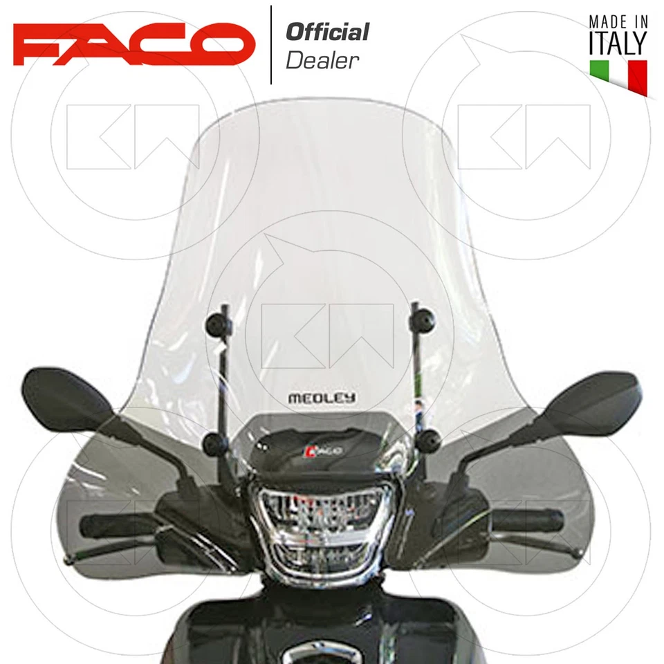 Parabrezza Lastra paravento completo aste attacchi Faco Piaggio Medley 125 150