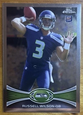 2012 Topps Chrome #40 Russell Wilson Seattle Seahawks RC Super Bowl Champ 🔥 Foto 1 de 3