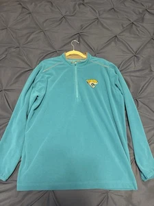 Men's NFL Jacksonville Jaguars Antigua Teal Quarter-Zip Sweater - Size XL - Picture 1 of 4