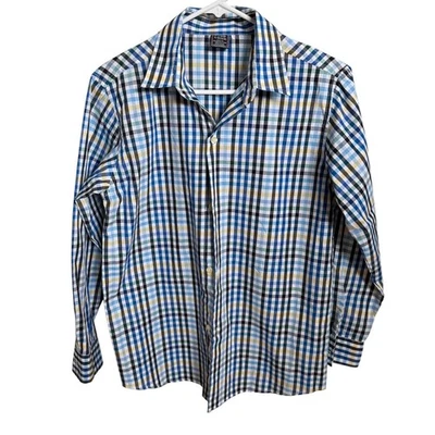 IZOD 男孩 XL 14/16 长袖领纽扣多色衬衫 — 第 1/4 张图片