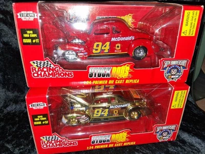 Lot of 2 Stock Rod Gold and Red - 1:24 scale Racing Champions #94 Ford Coupe NIB - Image 1 of 4