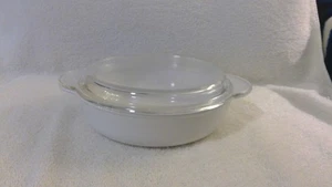 Vtg 1979-85/86 Corningware P-270-B All White 8" Round Baking Dish w/P-270-C Lid. - Picture 1 of 11