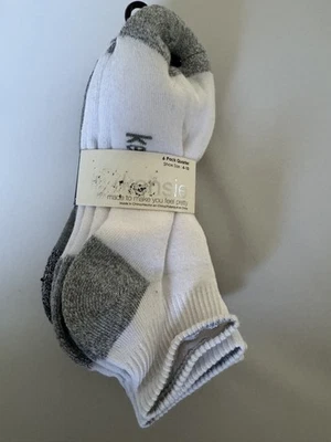 Kensie 女士袜子 6 件装四分之一黑色/白色/灰色袜子尺寸 4-10 全新带标签 — 第 1/2 张图片