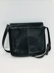 Bolso Mensajero GRANDE de Cuero Natural Latico para Laptop Unisex Hombres Negro - Imagen 1 de 23