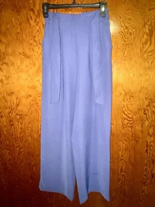 Lululemon Noir Pant Blue Wide-Leg Tie Waist Relaxed Size 4 - Picture 1 of 6