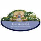 Keramikschild 17,5 cm x 10,0cm mit Gravur personalisiert - Landhaus Bume Wald