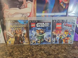 Lot Of 3 Sony PlayStation 3 PS3 Video Games Lego Star Wars 3 Aragorn Quest Lego - Picture 1 of 2