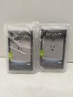 Snap Powern GuideLight 2Plus Duplex Outlet Wall Plate #01GL-Xwh-SP20 Lot of 2
