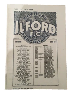 ILFORD V CLAPTON - ESSEX THAMESIDE SENIOR CUP 1ST RD REPLAY- 19/9/1949 - REPLICA - Picture 1 of 1