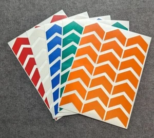REFLECTIVE LARGE CHEVRONS STICKERS - A5 SHEET - CHOOSE YOUR COLOUR - Picture 1 of 7