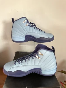 Nike Air Jordan 12 Zapatilla Retro GG 510815 TALLA 6Y Mujer 7.5 Azul Metálico Plateado - Imagen 1 de 9