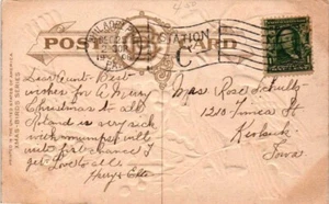 US POSTAL HISTORY PHIL TO IOWA 1908 STATION C CANCEL #300 1c RAILWAY CANCEL RPO - Picture 1 of 2