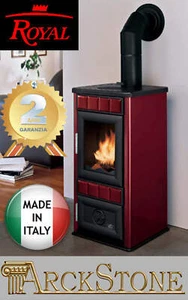 ARCKSTONE Focolare Stufa Legna Ghisa Cottura Royal Palazzetti King S Rosso 8,8Kw - Imagen 1 de 1
