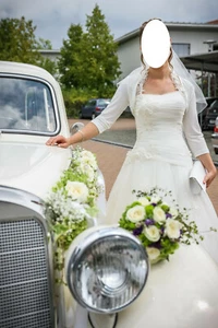 Brautkleid Hochzeitskleid bridal wedding gown dress Standesamt weiß white 36 / S - Bild 1 von 2