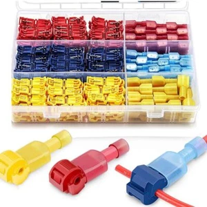240 T-Tap Electrical Wire Connector Quick Splice Terminals Tap Car Audio AWG Kit - Picture 1 of 18