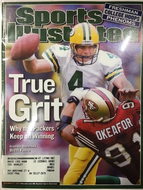 23 de diciembre de 2002 Brett Favre Green Bay Packers Sports Illustrated Foto 1 de 1