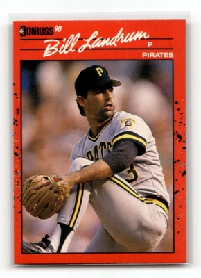 1990 Donruss Baseball Card Bill Landrum Pittsburgh Pirates #668 - Image 1 of 2