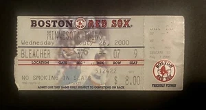 MLB Boston Red Sox & Minnesota Twins Game Ticket Stub July 26, 2000 - Picture 1 of 1
