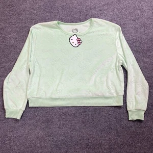NWT Hello Kitty Womens Mint Green Extra Large Sleepwear Shirt Long Sleeve - Picture 1 of 7
