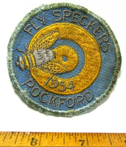 Vintage Rockford Illinois Gun Club Fly Speckers 1954 Jacket Patch Trap Shooting - Picture 1 of 4