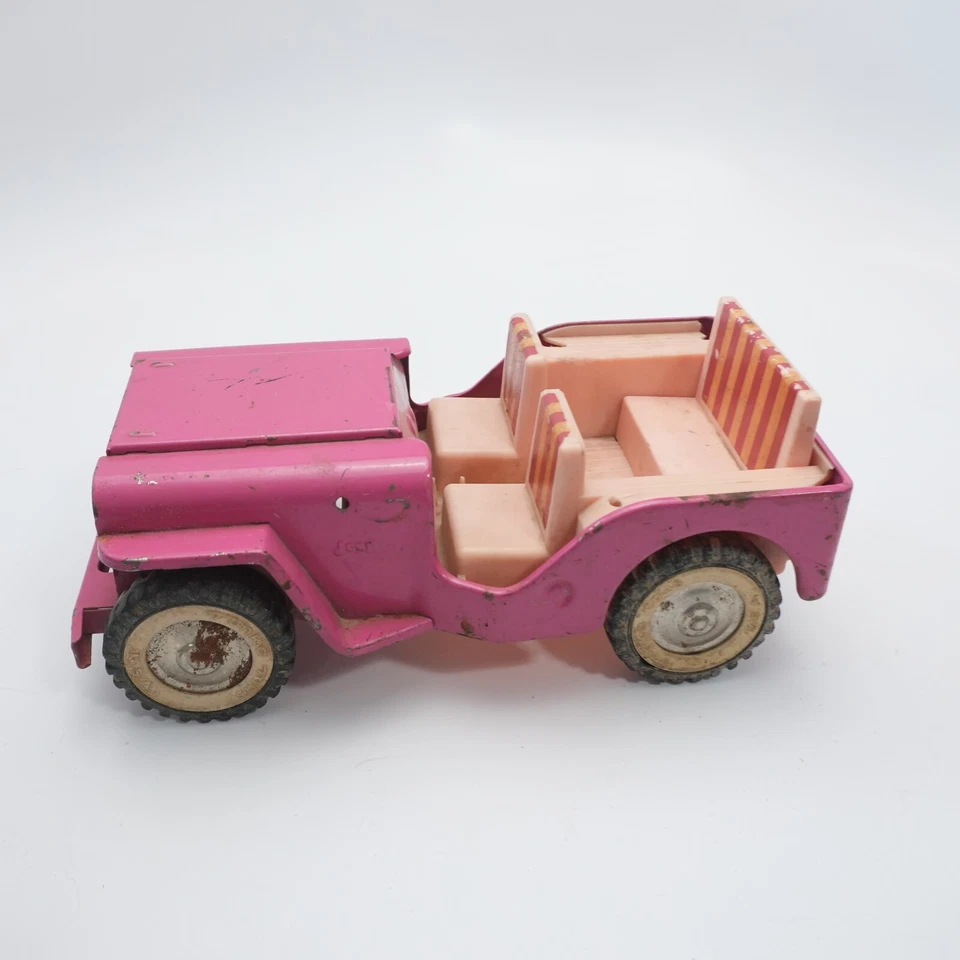 Vintage Tonka Elvis Blue Hawaii  Pink Survey Jeep Pressed Steel 1960’s Rare - Image 1 of 4